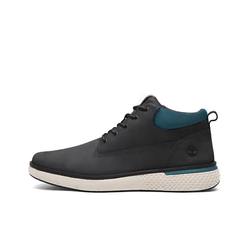 Timberland Cross Mark Skateboard Shoes Men Mid-Top Black Blue