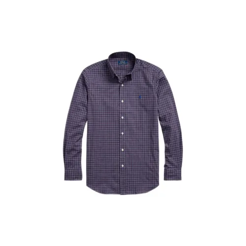 Polo Ralph Lauren Shirts Men Purple Plaid