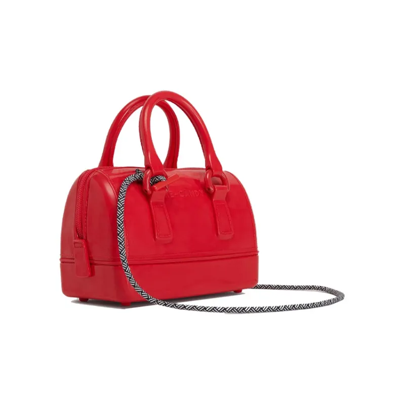 Furla Candy Boston Bag Shoulder Bag Crossbody Bag Handbag Mini Women's Red-2
