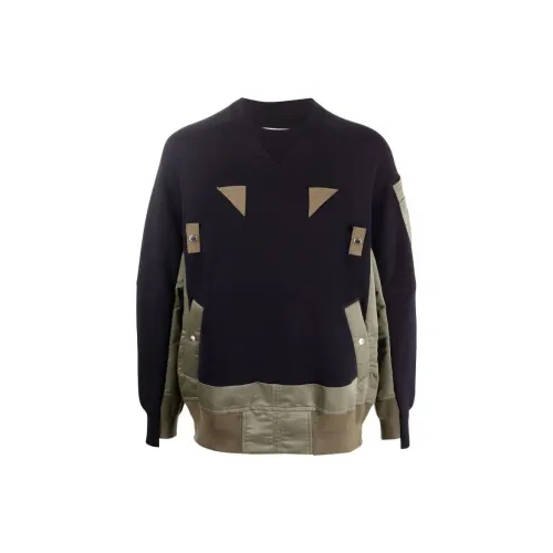 Sacai Sweatshirts Men Blue