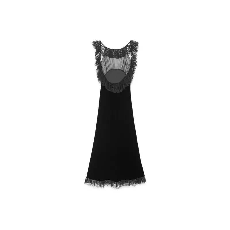 SAINT LAURENT SS22 Sleeveless Dress Women's Black-1