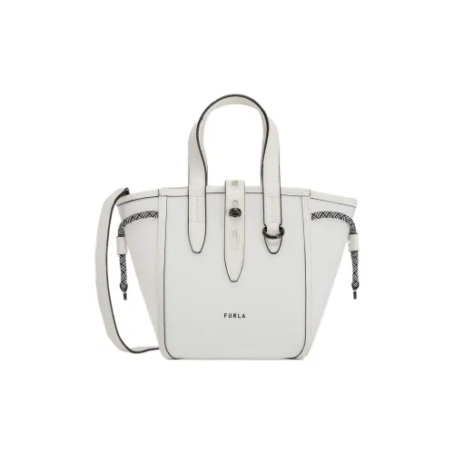 Furla Net Collection Sorrento Calfskin Tote Bag Shopping Bag Shoulder Bag Crossbody Bag Mini Women's White