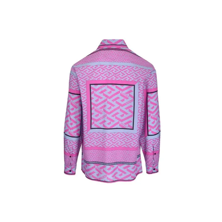 VERSACE Shirts Men Rose Red-1
