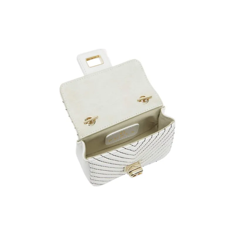 Furla Pop Star Nappa Lambskin Clutch Bag Over The Shoulder Mini Women's White-3