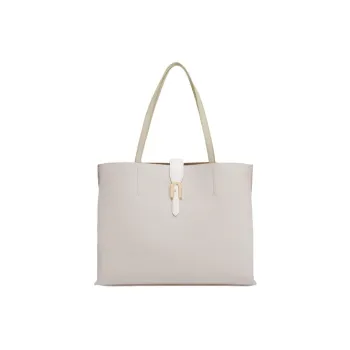 Furla Sofia Collection Leather Tote Bag Shopping Bag Handbag Large Size Women's White