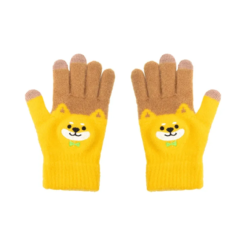 BAIJUAN Acrylic Knit Gloves Unisex-0