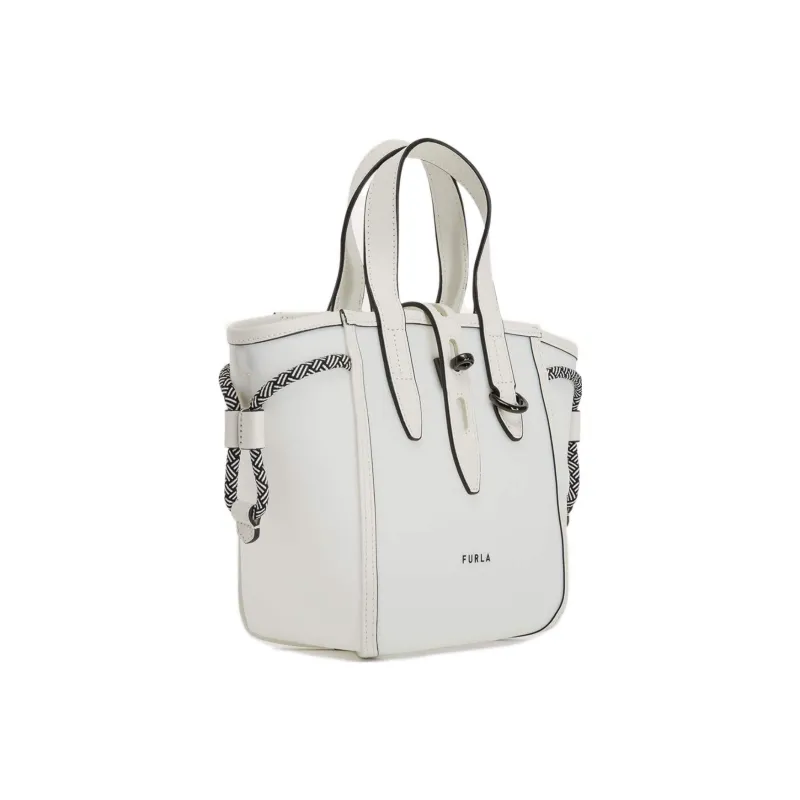 Furla Net Collection Sorrento Calfskin Tote Bag Shopping Bag Shoulder Bag Crossbody Bag Mini Women's White-1