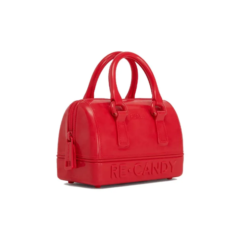 Furla Candy Boston Bag Shoulder Bag Crossbody Bag Handbag Mini Women's Red-1