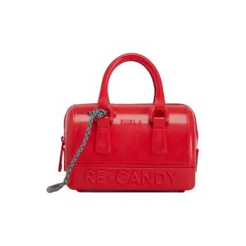 Furla Candy Boston Bag Shoulder Bag Crossbody Bag Handbag Mini Women's Red