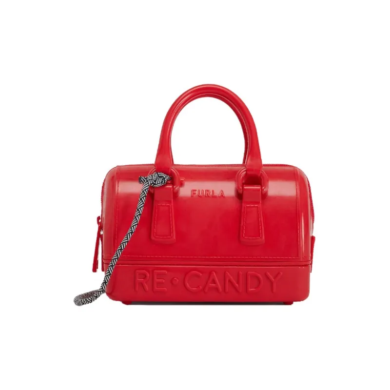Furla Candy Boston Bag Shoulder Bag Crossbody Bag Handbag Mini Women's Red-0