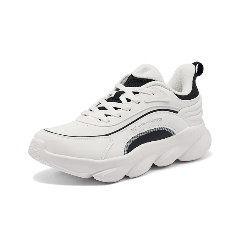 361° Casual Shoes Women's Low-Top Feather White/Obsidian Black-1