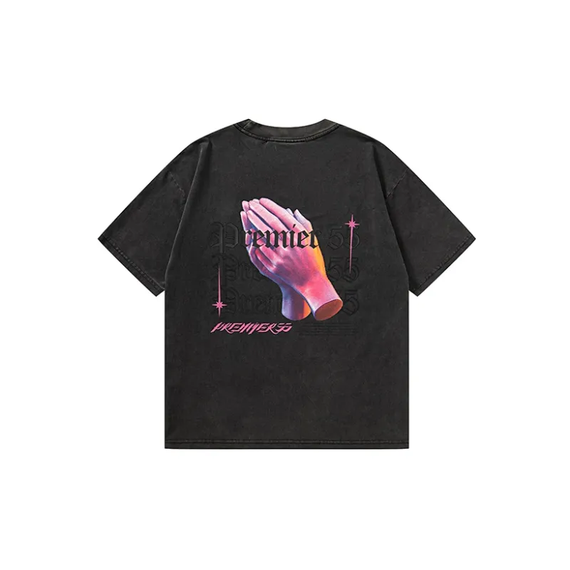 P5 SS22 Straight T Shirt Unisex Gray-1