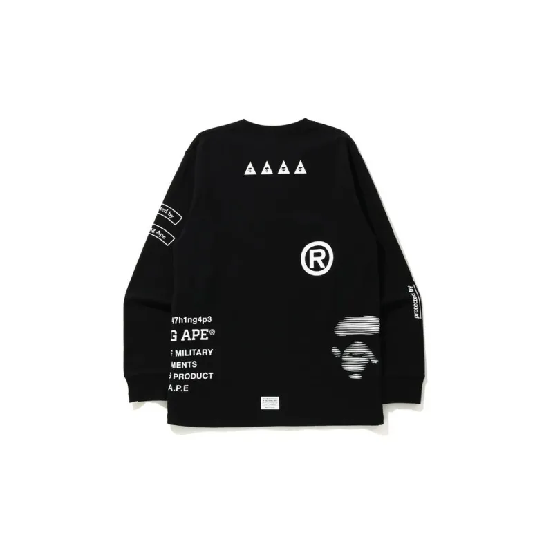 A BATHING APE Security Multi Print L/S Tee-1