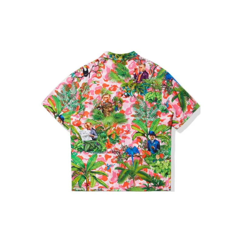 Bape X Monkey 47 Open Collar S/S Shirt-3