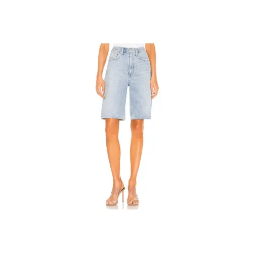 AGOLDE Casual Shorts Women's Light Blue