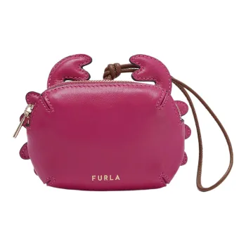 Furla Allegra Calfskin Handheld Coin Purse Women's Purple