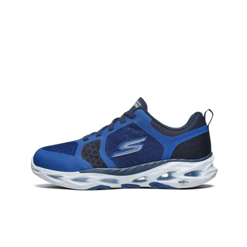 Skechers GO RUN Cushioning Anti-Slip And Wear-Resistant Low-Top Running Shoes Men's Blue