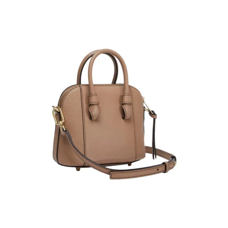Furla Miastella Calfskin Dome Bag, Shoulder Bag, Crossbody Bag, Handbag Mini Women's Light Brown-2