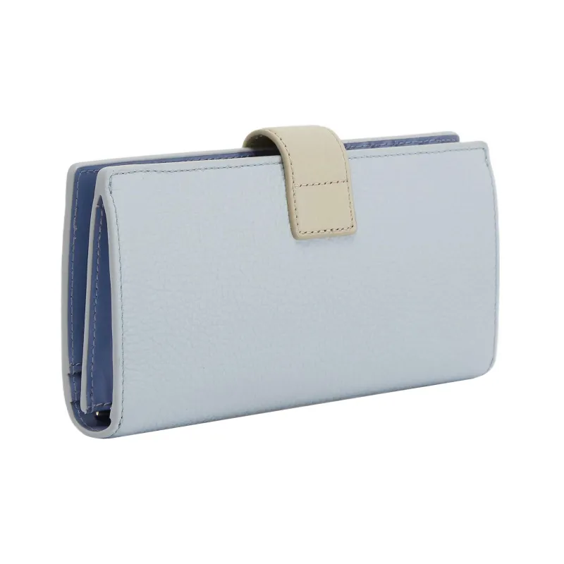Furla Sofia Collection Cow Leather Wallet Women's Gray Blue-1