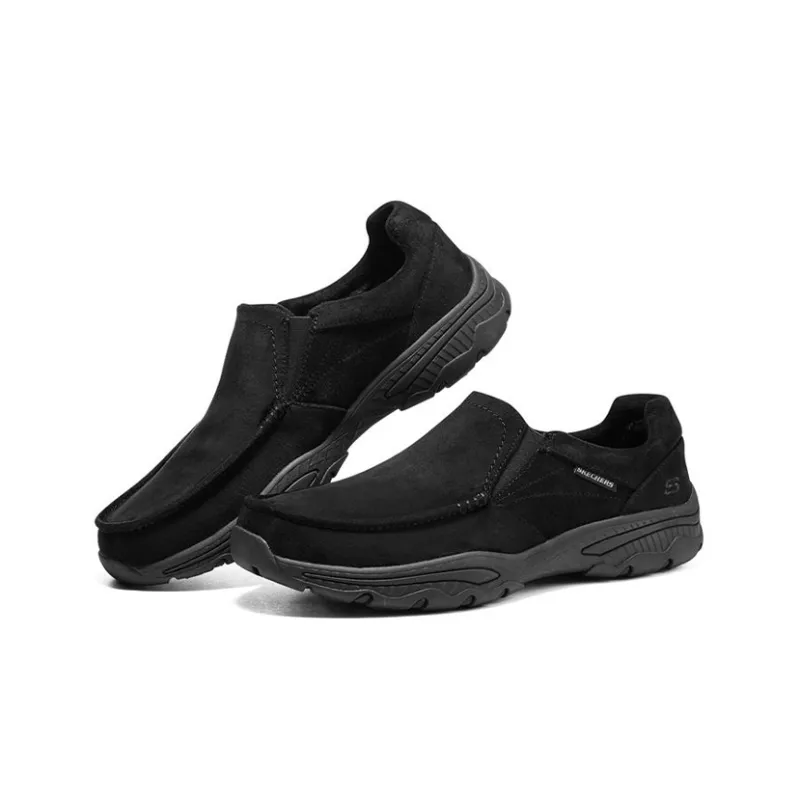 Skechers Creston Cushioning Anti Slip And Wear Resistant Low Top Casual Shoes Men's Black-2