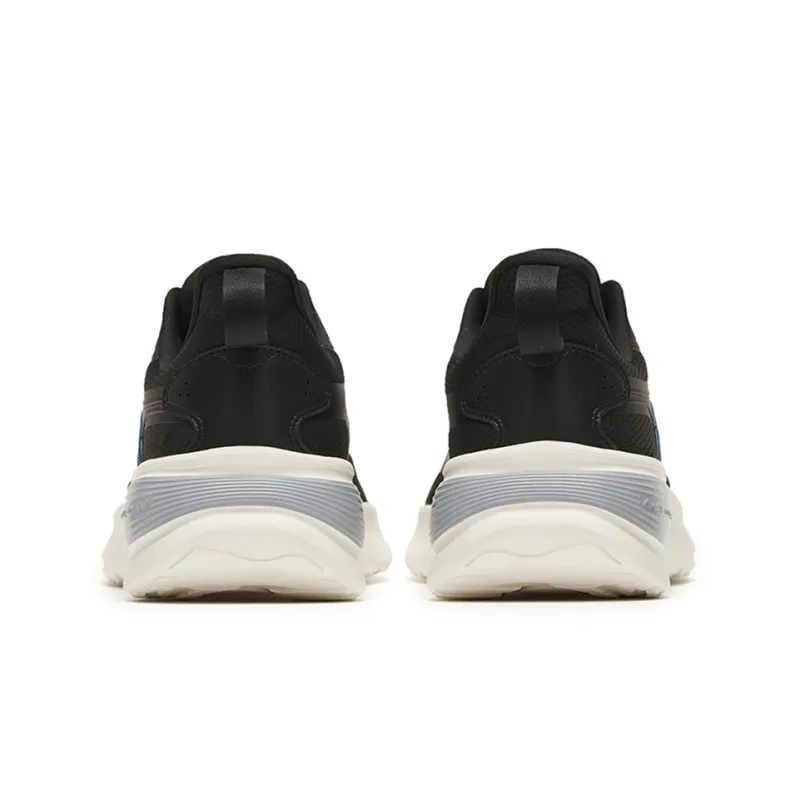 Anta Running Collection Wear Resistant Low Top Running Shoes Men's Black White-4