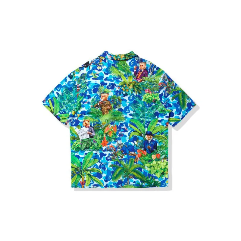 Bape X Monkey 47 Open Collar S/S Shirt-5