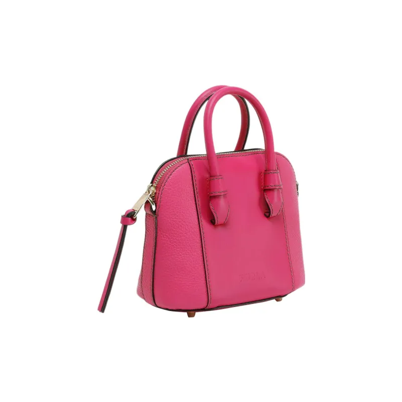 Furla Miastella Calfskin Dome Bag Shoulder Bag Crossbody Bag Handbag Mini Women's Peach Pink-1