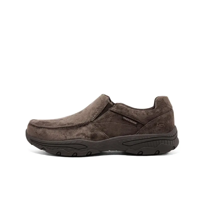 Skechers Cushioning Anti Slip And Wear Resistant Low Top Casual Shoes Men's Chocolate-0