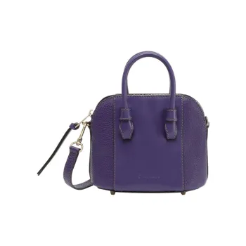 Furla Miastella Calfskin Dome Bag, Shoulder Bag, Crossbody Bag, Handbag Mini Women's Purple