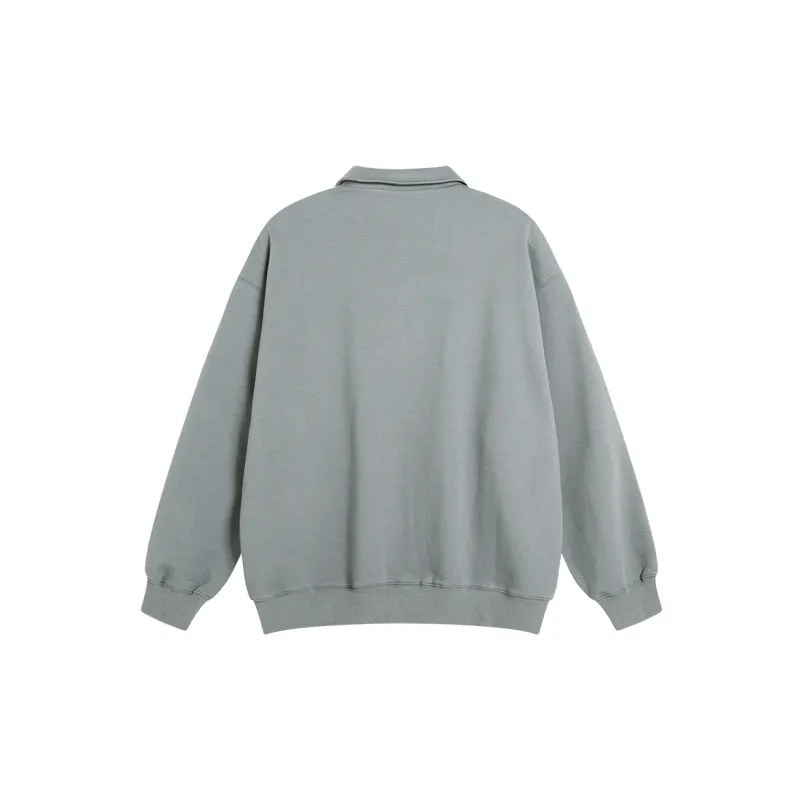 TIKIMOMOKA Polo Collar Loose Fit Sweatshirt Unisex-7