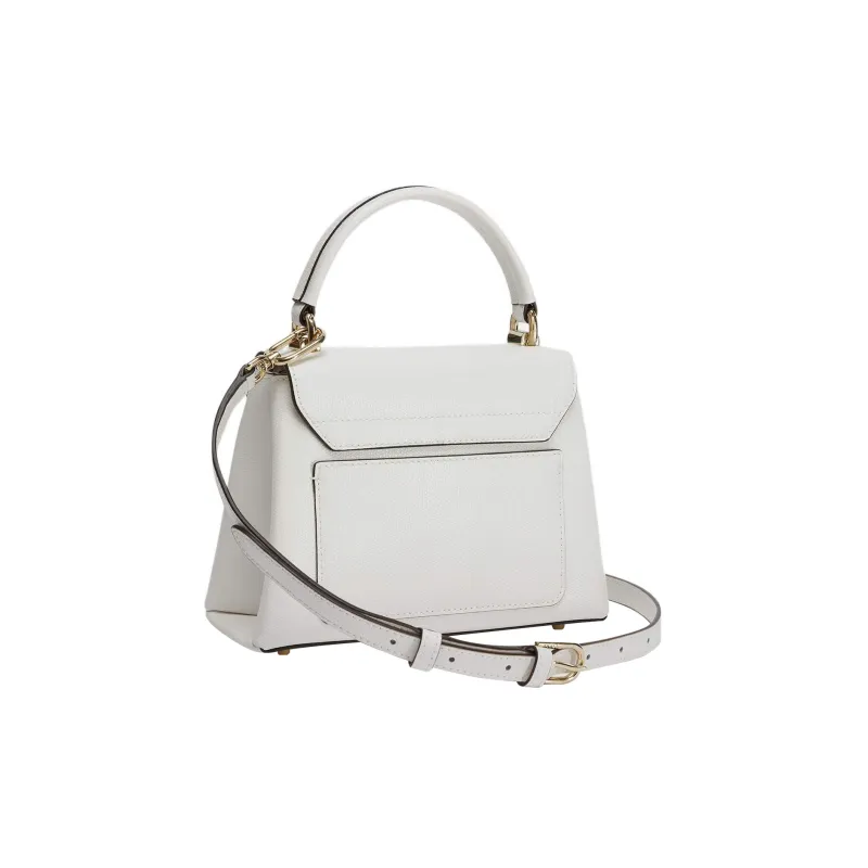 Furla 1927 Collection Textured Leather Shoulder Bag Crossbody Bag Handbag Mini Women's White-2