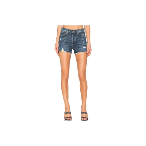 AGOLDE Denim Shorts Women's Dark Blue