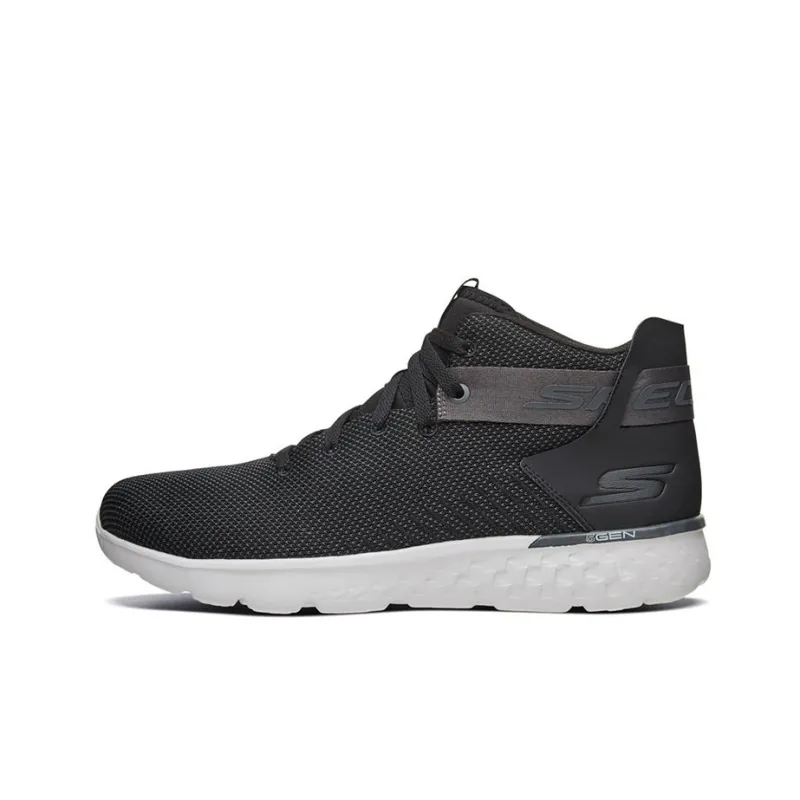 Skechers Go Run 400 Running Shoes Men Mid-Top Black/Charcoal Gray-0