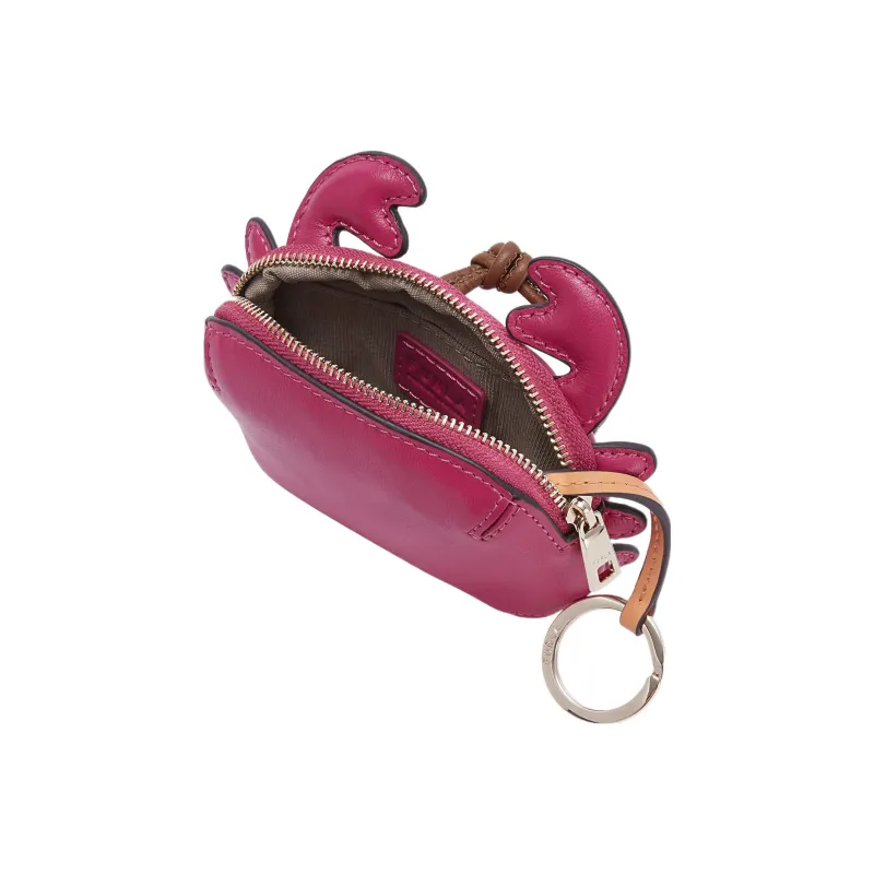 Furla Allegra Calfskin Handheld Coin Purse Women's Purple-2