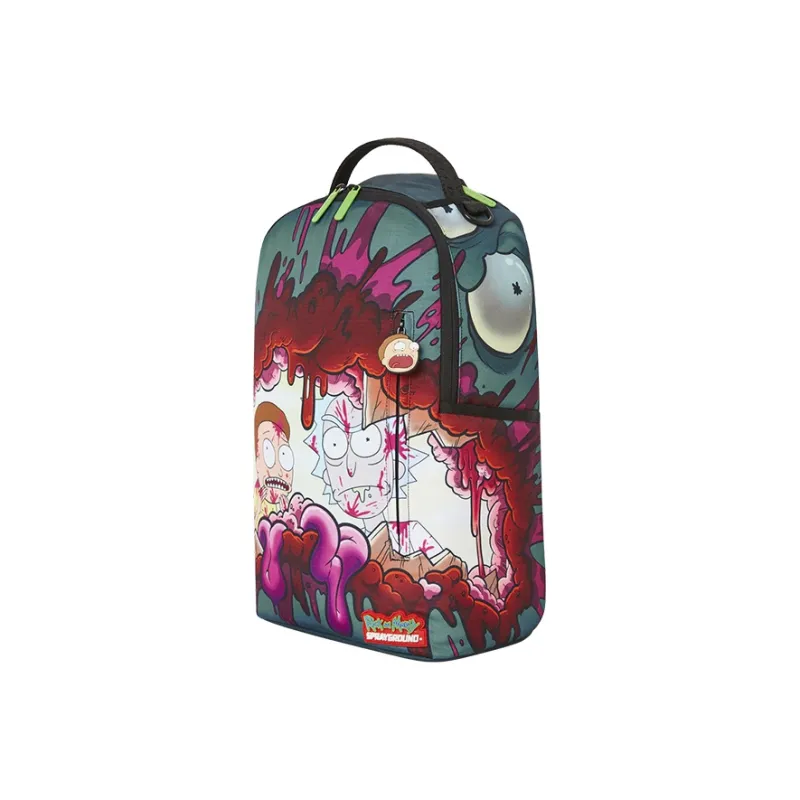 SPRAYGROUND Rick & Morty Collaboration Polyester Laptop Bag Backpack Large Size Unisex Multicolor-1