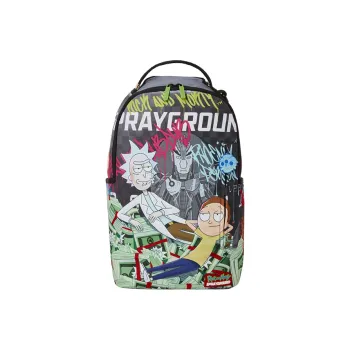SPRAYGROUND Rick & Morty Collaboration Polyester Laptop Backpack Large Size Unisex Multicolor
