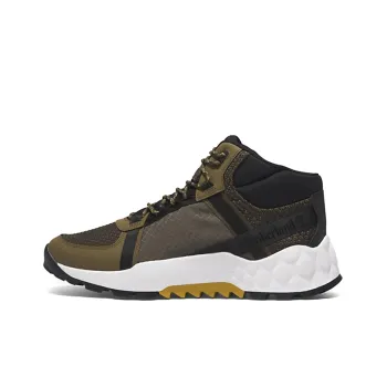 Timberland Solar Wave GreenStride Anti-Slip Wear-Resistant Mid-Top Outdoor Shoes Green Black
