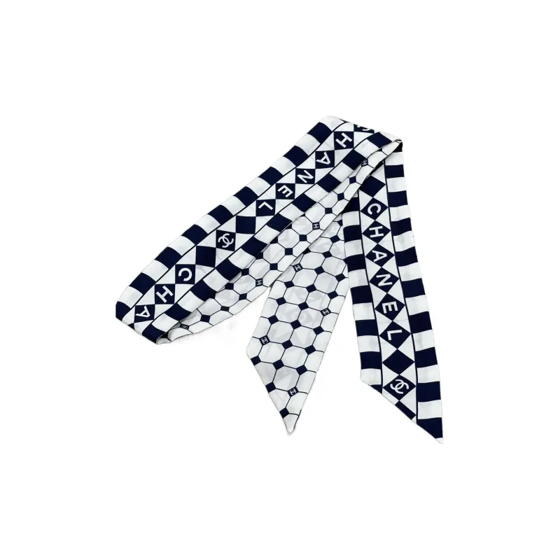 CHANEL Silk Twill Silk Scarves Women's-1
