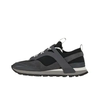 FERRAGAMO Slip Resistant, Abrasion Resistant, Breathable Low Top Sports Casual Shoes Men's Gray Black