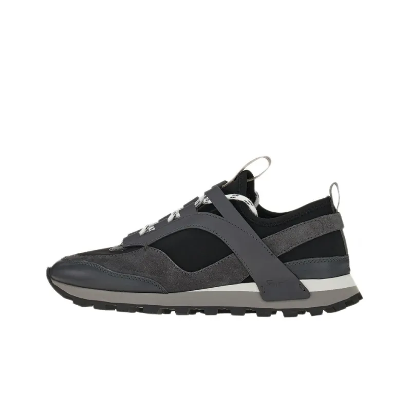 FERRAGAMO Slip Resistant, Abrasion Resistant, Breathable Low Top Sports Casual Shoes Men's Gray Black-0
