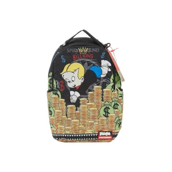 SPRAYGROUND Little Rich Rich Collaboration Polyester Laptop Backpack Large Size Unisex Black