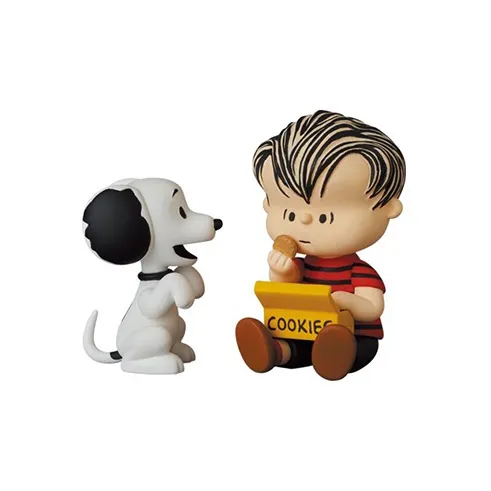 Medicom Toy Udf Peanuts Series 12  50's Snoopy And Linus Figure Red-1