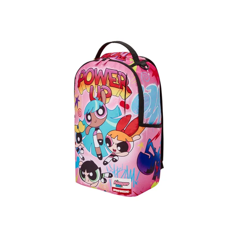 SPRAYGROUND The Powerpuff Girls Collaboration Polyester Backpack Large Size Unisex Pink-1