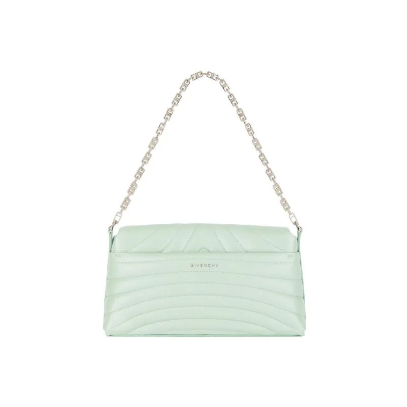 GIVENCHY Quilting Cow Leather Handheld Shoulder Bag Crossbody Bag Small Size Women's Mint Green-3