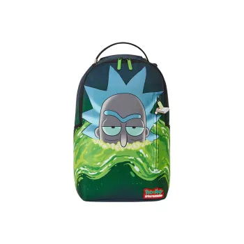 SPRAYGROUND Rick & Morty Collaboration Polyester Backpack Unisex Dark Green