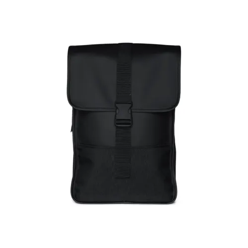 Rains Polyurethane Backpack Medium Size Unisex Black