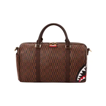 SPRAYGROUND PVC Gym Bag, Crossbody Bag, Travel Bag Medium Size Unisex Brown
