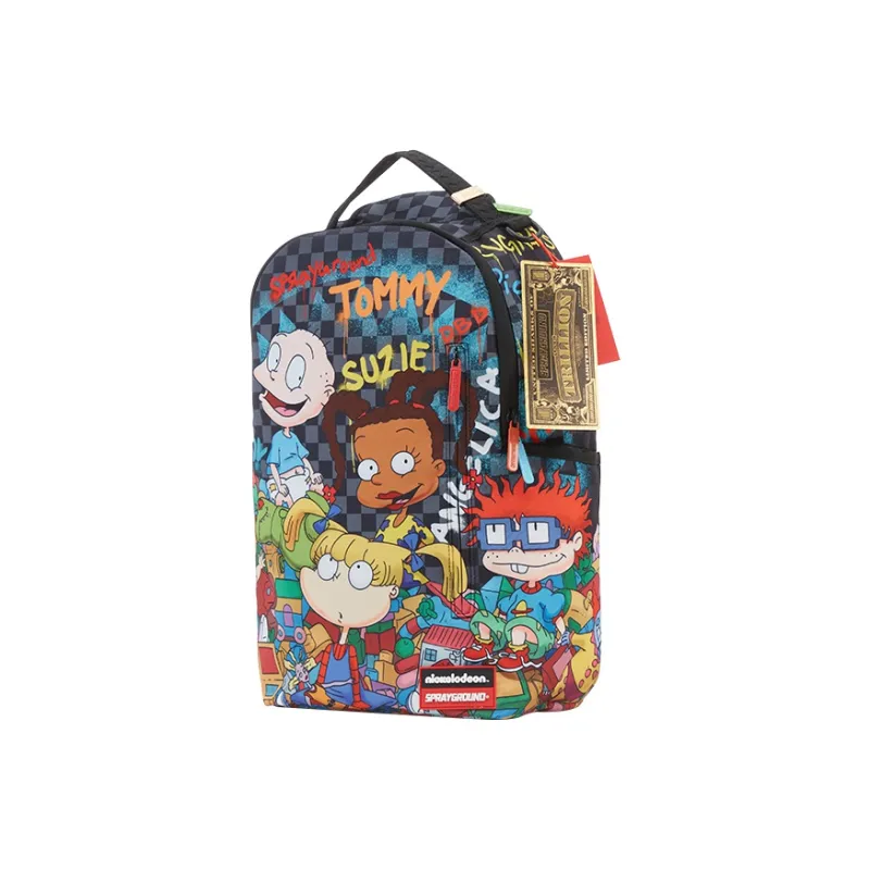 SPRAYGROUND Little Devil Paris Walk Collaboration Polyester Laptop Backpack Large Size Unisex Multicolor-1