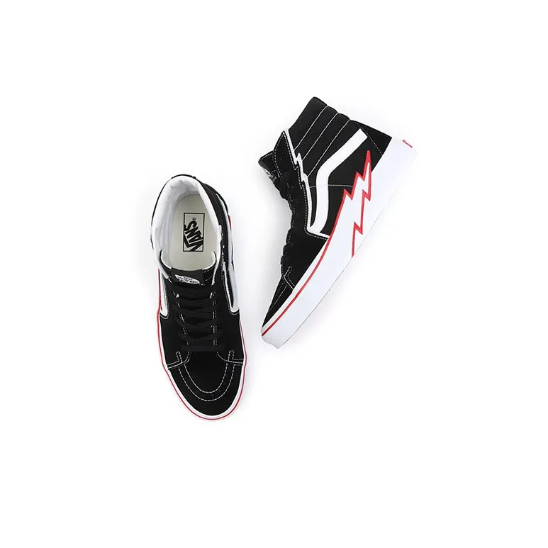 Vans Sk8 Hi 'Bolt Black Racing Red'-3