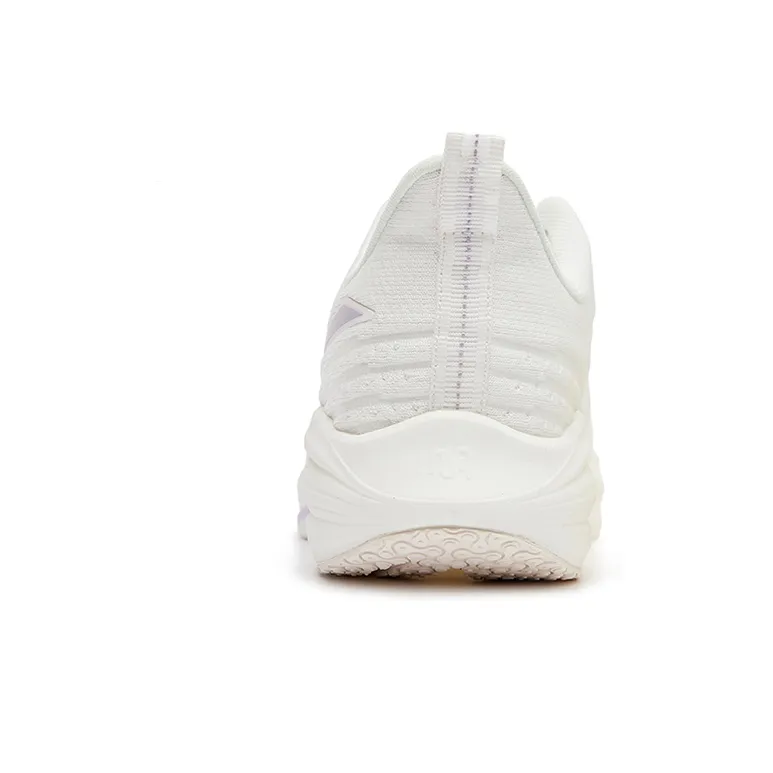 Erke Anti-Slip Wear-Resistant Low-Top Running Shoes Women's White Purple-3